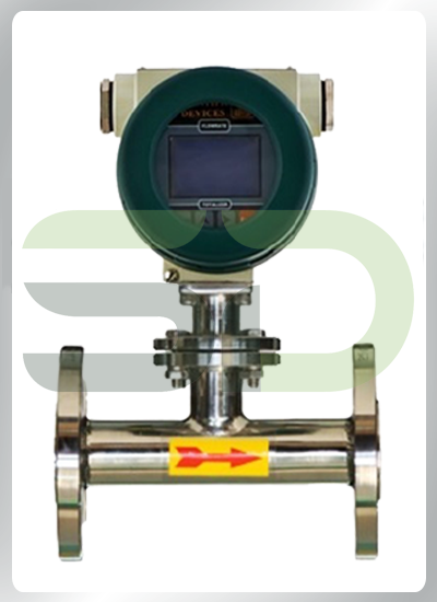 Battery Operated Turbine Flowmeter with Flowrate Indicator & Totalizer