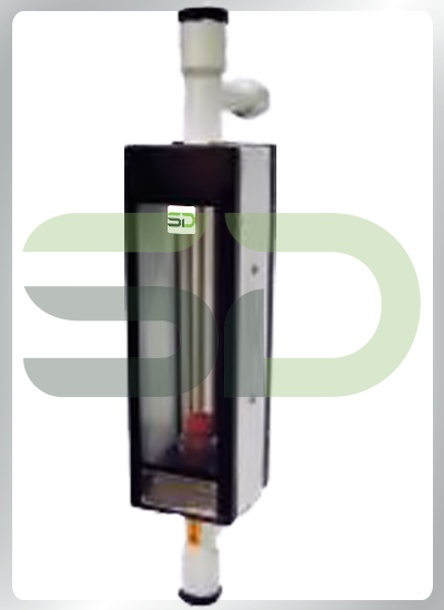 Glass Tube Rotameter With Screwed Connection And Rear/Side Entry