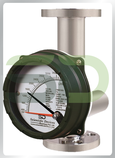 Metal Tube Rotameter With Flow Alarm Switch Adjustable Throughout Flow Range