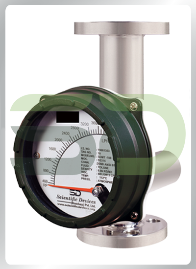 Metal Tube Rotameter with 4-20 mAmp Transmitter & Totalizer
