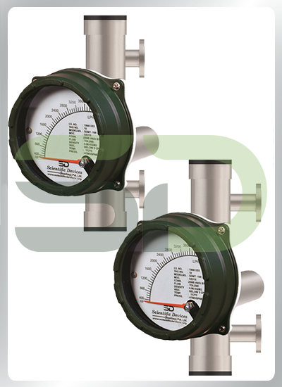 Metal Tube Rotameter With Flange Connection rear/side entry