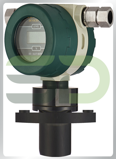 Ultrasonic Level Indicator Transmitter Flanged Connection
