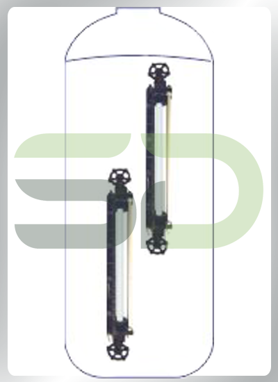 Tubular Level Indicator with Overlapping Mounting Arrangement